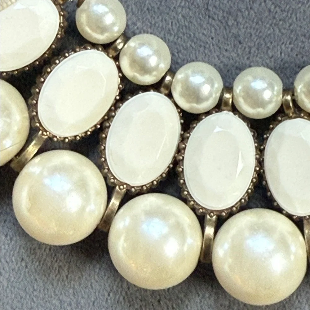 🎁  Unique Designer  Faux Pearl Necklace Choker Reversable. Cambodia designer